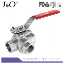 3way Ball Valve with Direct Mounting Pad 1000wog